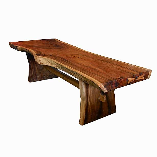 Natural Wood Square Pedestal Table