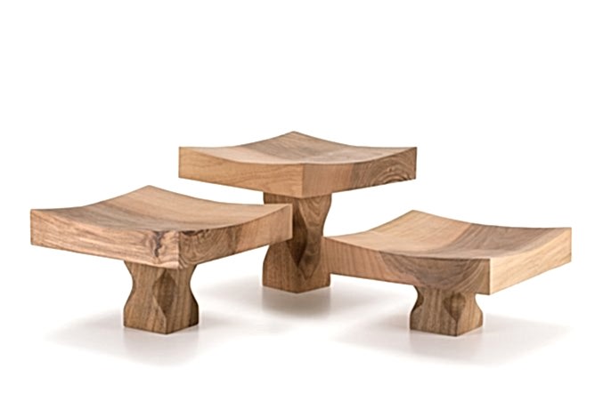 Riser Set Cake Stand / Walnut / 3169
