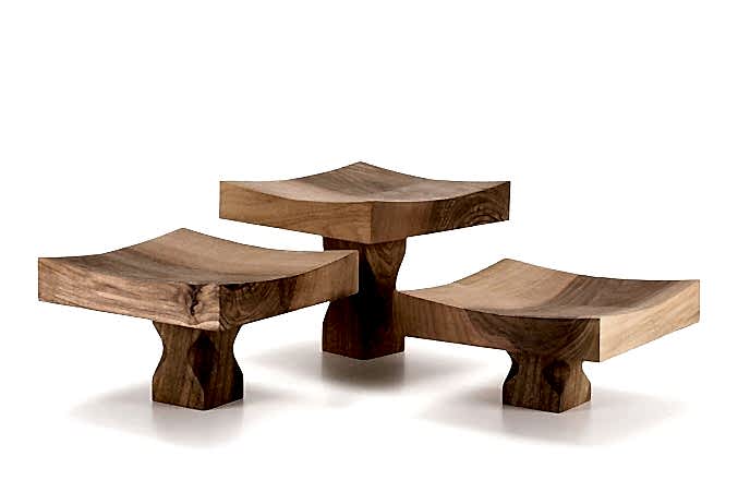 Riser Set Cake Stand / Walnut / 3170