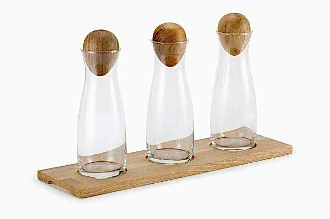 Glass Beverage Presentation Wooden Lid / Oak / 3106