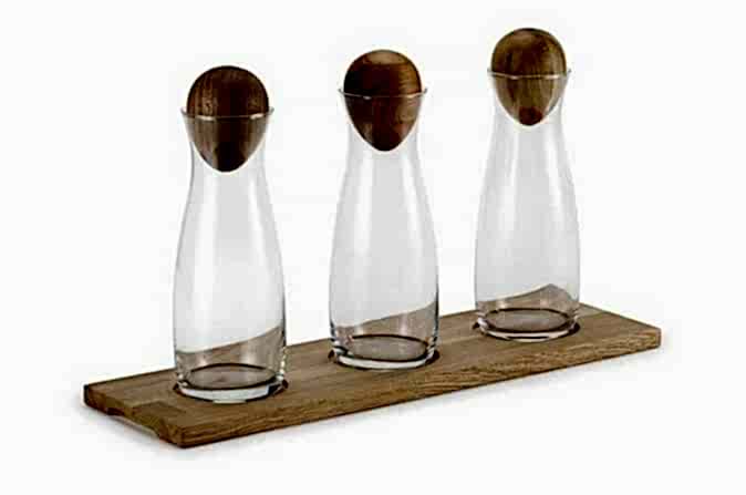 Glass Beverage Presentation Wooden Lid / Cherry / 3106