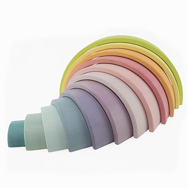 Waldorf 12-Piece Pastel Rainbow Blocks / 1002