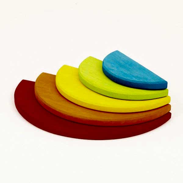 Waldorf 5-Piece Rainbow Half-Circle Table / 1060