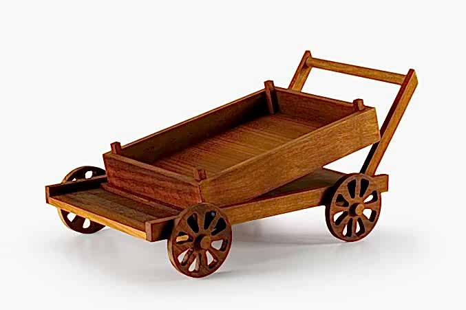 Fruit-Bread Presentation Cart / İroko / 3193
